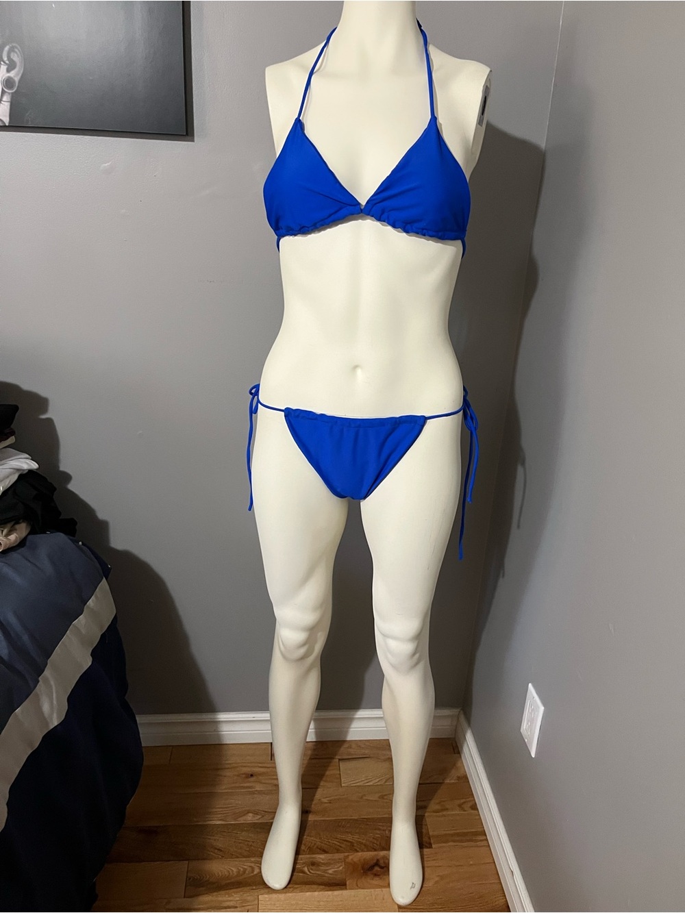Classic Triangle String Bikini - Royal Blue